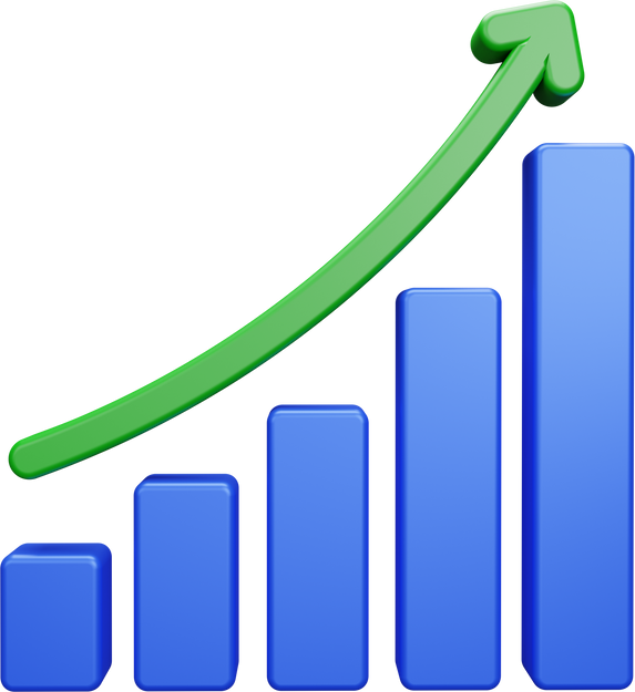 Growth Profit Graph 3D